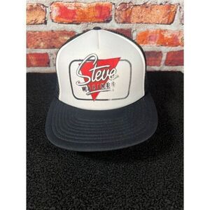 Vintage Steve Wariner Black Snapback Trucker Hat O1